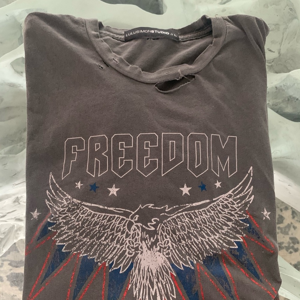 VICI Freedom Eagle Distressed Cotton Tee L - Picture 4 of 7